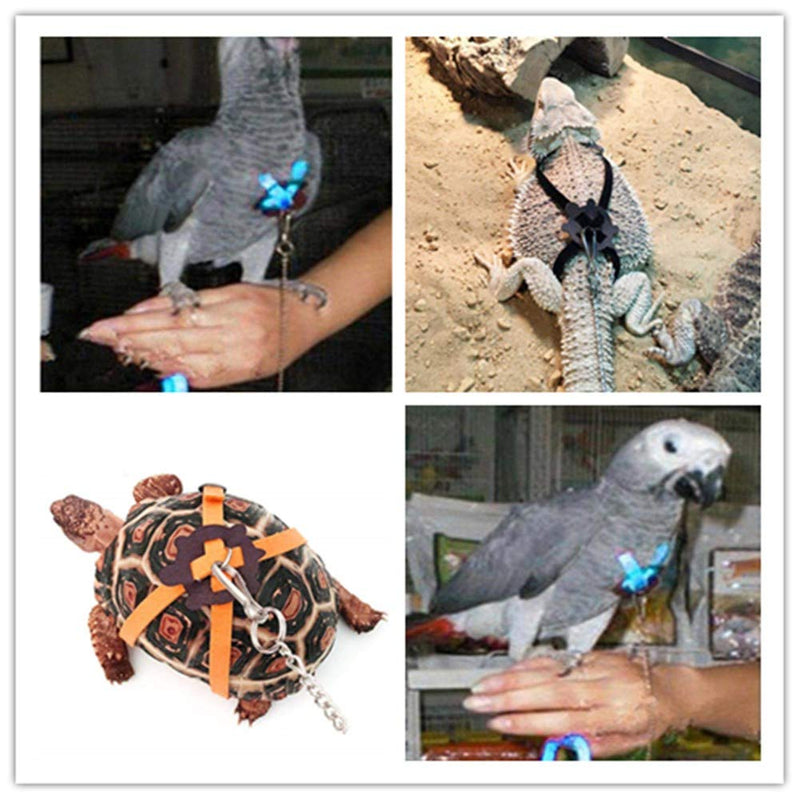 Yih Vane 2Pcs Bird Leashes Adjustable Harness Leash for Parrot Turtle Reptile Lizard - PawsPlanet Australia