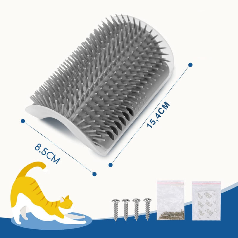 Vebetter cat brush, cat self groomer, massage corner cat brush, cat brush wall, gentle cat brush with catnip for doors, tables, walls, long hair, short hair cat grooming, cat toy. - PawsPlanet Australia