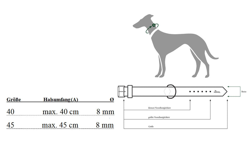 HUNTER Collar List, 40 rope, olive Medium - PawsPlanet Australia