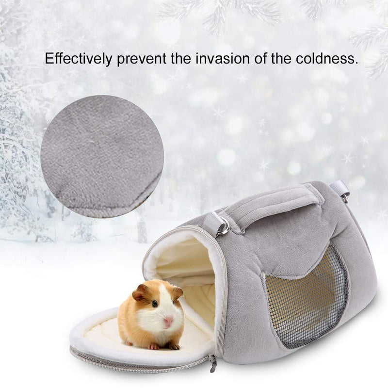 Hamster Travel Bag, Pet Small Breathable Carrier Reptile Outdoor Traveling Bag(Grey) - PawsPlanet Australia