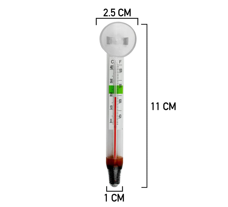 Glass Fish Tank Thermometer with Sucker - PawsPlanet Australia