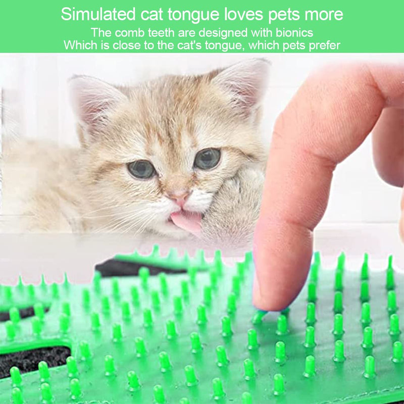 Washing glove for cats, cat gloves, cat glove grooming, cat glove brush, grooming glove made of silicone glove, cat brush, dog brush, grooming glove for pets, 1 green 1 green - PawsPlanet Australia