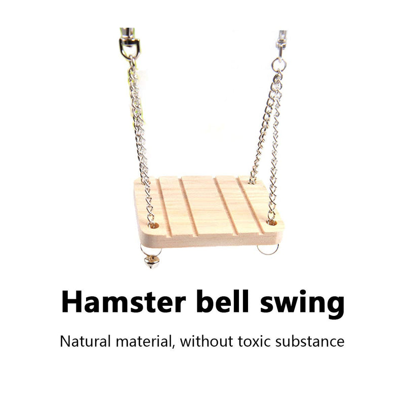 JICHENG Hamster Chew Toys| Specilized Mini Swing and Rainbow Ladders for Pet Hamster,Guinea Pig Chinchilla Wooden Pet Exercise Toys - PawsPlanet Australia