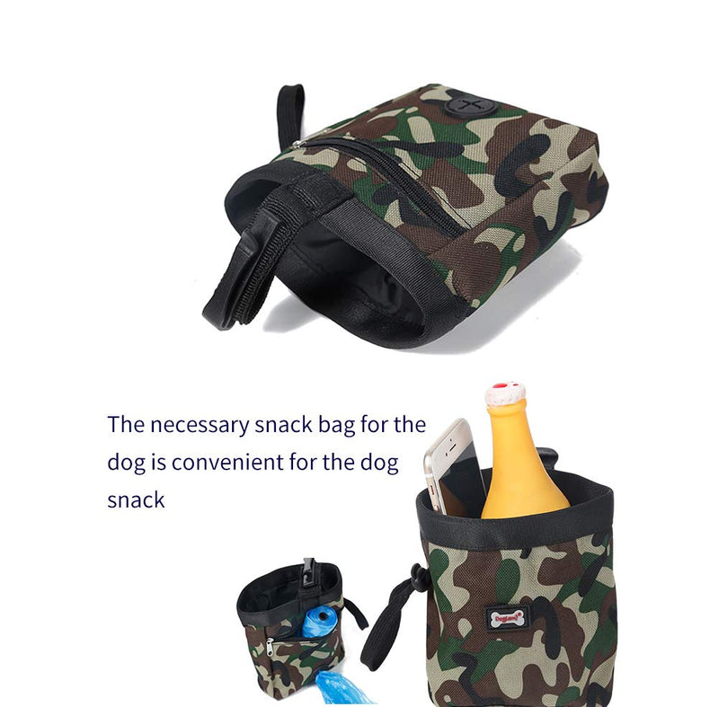 [Australia] - RC GearPro Pet Training Bag Dog Snacks Pocket, Waterproof Outdoor Travel Puppy Feed Pouch, Carry Treats Toys Poop Bag Dispenser green 