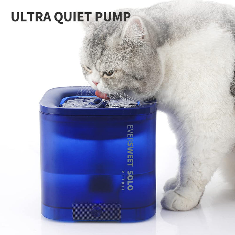 PETKIT Pet Water Fountain, 1.85L Automatic Dog Cat Water Fountain, Ultra Quiet, Dual Working Mode, LED Indicator for Water Shortage and Filter Replacement, Hygienic Auto Power-Off Cat Water Dispenser Blue - PawsPlanet Australia
