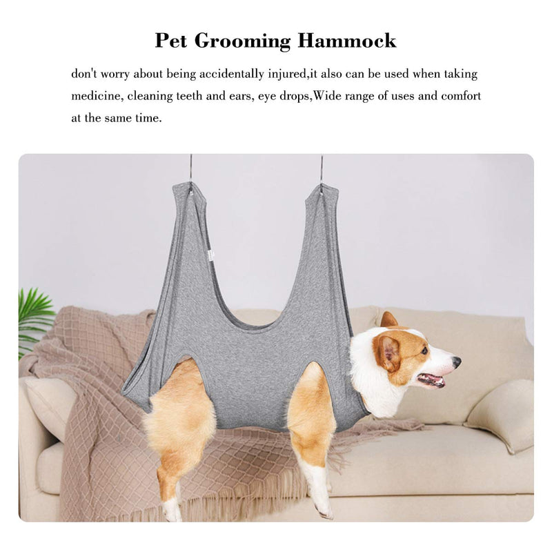 ZUKIBO Dog Harness Hammock Helper for Grooming, Dog Nail Trimming Restraints Bag, Pet Grooming Bathing Supplies for Cat, Dog S - PawsPlanet Australia