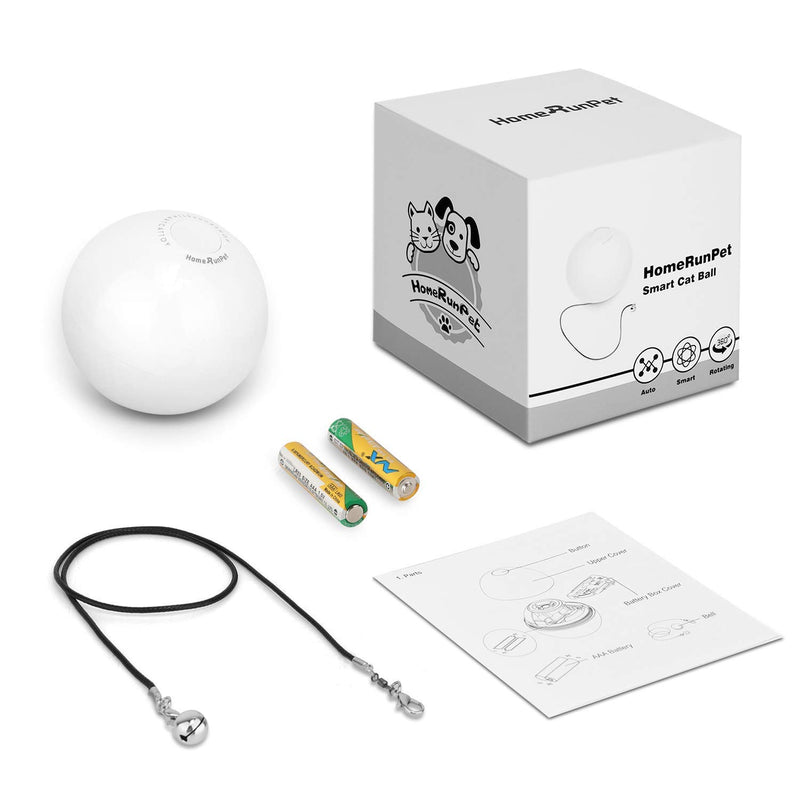 [Australia] - HomeRunPet Smart Interactive Cat Toy Ball with Bell, Automatic Self Rotating and Build-in Led Light Pet Toys (Batteries Included) with bell-2 