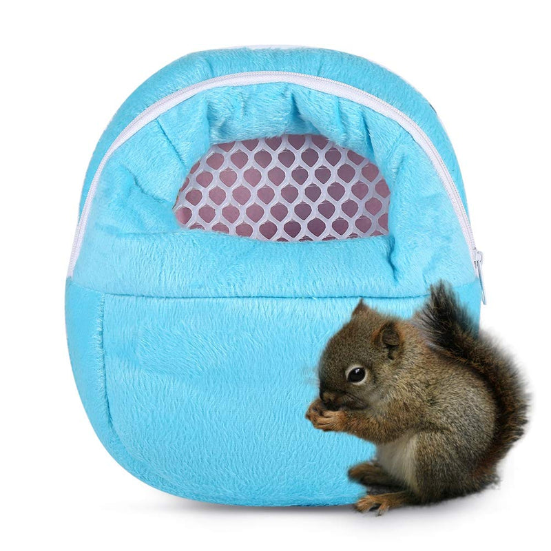 HEEPDD Pet Carrier Bag, Hamster Carrier Portable Breathable Outgoing Travel Bag with Shoulder Strap for Small Pets Hedgehog Sugar Glider Squirrel Rabbit Blue-S - PawsPlanet Australia
