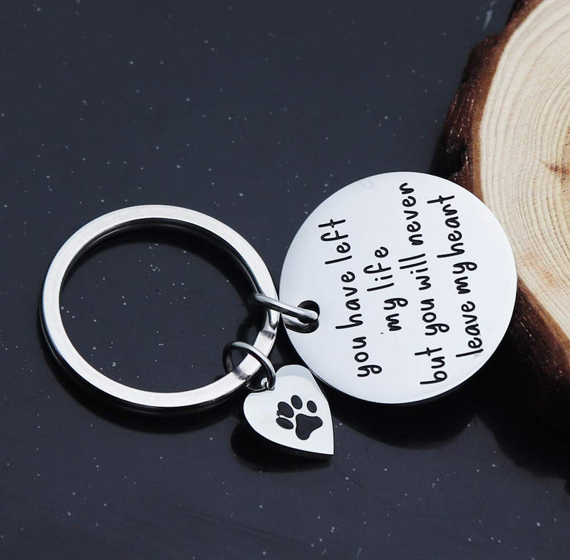 [Australia] - Meibai Pet Memorial Gift Keychain Pet Sympathy Gift Pet Loss Keychain Pet Remembrance Jewelry Dog Loss Cat Loss Gifts You Have Left My Life But You Will Never Leave My Heart 