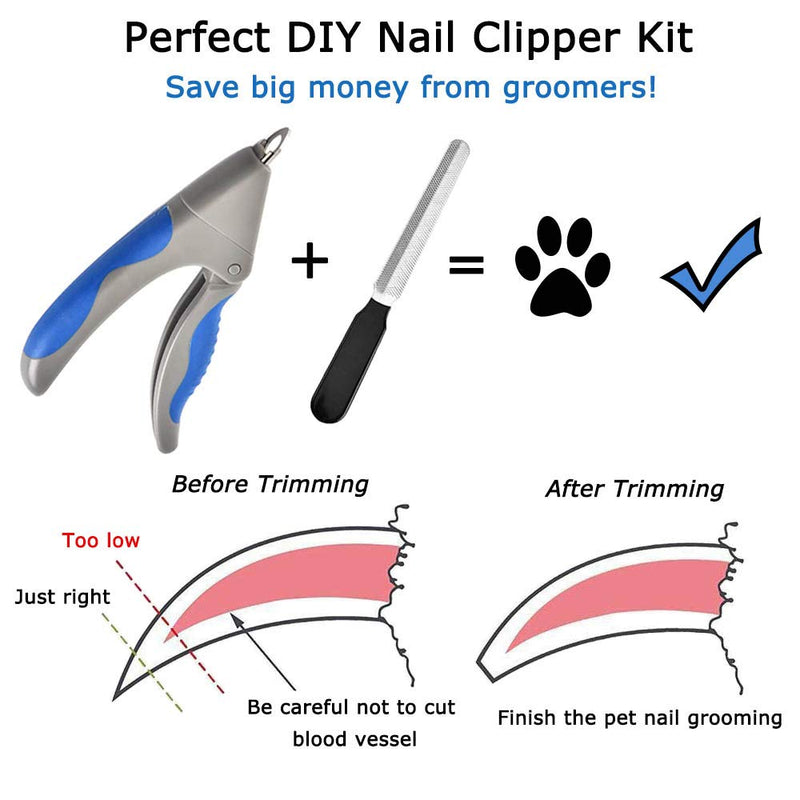 Kingrun Dog Nails Clippers Trimmer-Professional Pet Grooming Tool, Sharp Blades,Safety Guard to Avoid Overcutting,Free Nail File - PawsPlanet Australia