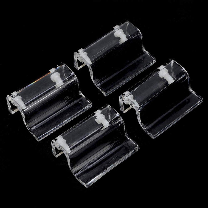 Hffheer 4Pcs Aquarium Lid Clips Acrylic Fish Tank Cover Clip Glass Cover Holder Aquarium Fish Tank Cover Support Clamp Accessory - PawsPlanet Australia