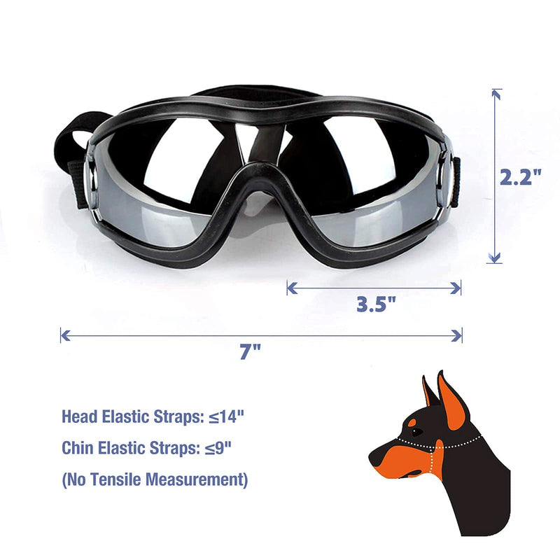 NAMSAN Dog Goggles Large UV Protection Sunglasses for Medium Large Dogs Windproof Outdoor Pet Glasses Adjustable Dog Sunglasses Black - PawsPlanet Australia