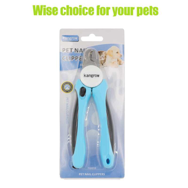 Kangrow Cat Claw Clippers - Nail Trimmer for Dog - Toenail Clipper for Dogs and Cats - with Sharp Blades, Safety Guard and Free Nails File - PawsPlanet Australia