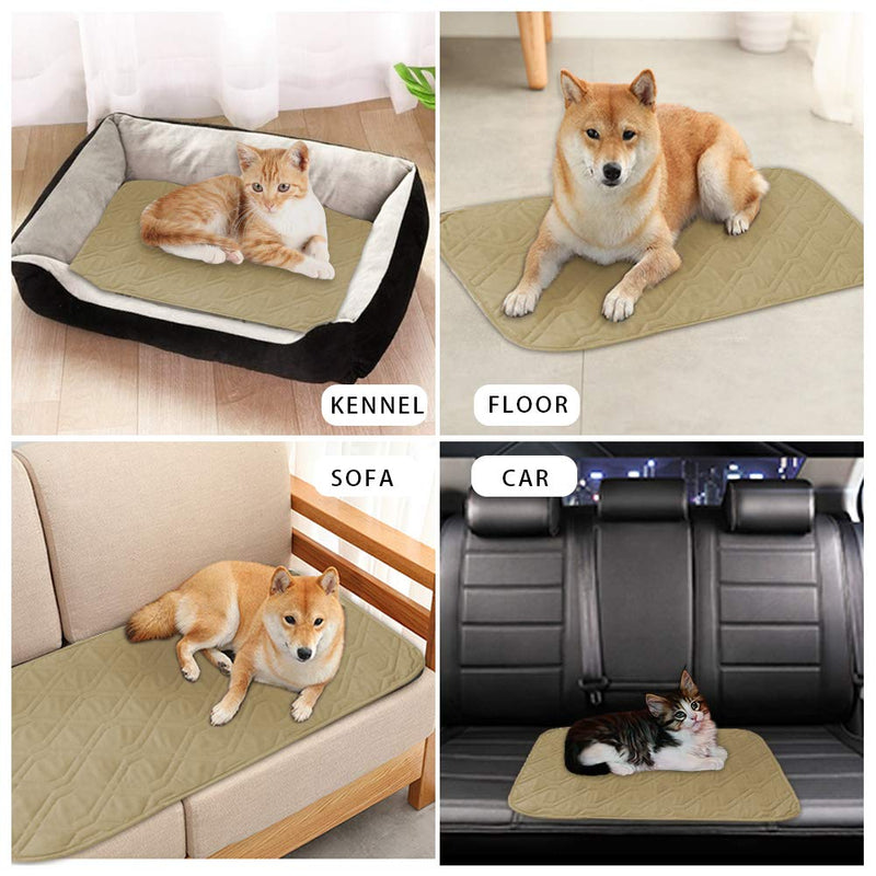 SUNNYTEX Waterproof Dog Bed Cover Dog Mat Pet Pad Pet Blanket for Couch Sofa Bed Mat Anti-Slip Furniture Protrctor 20*30" Beige - PawsPlanet Australia