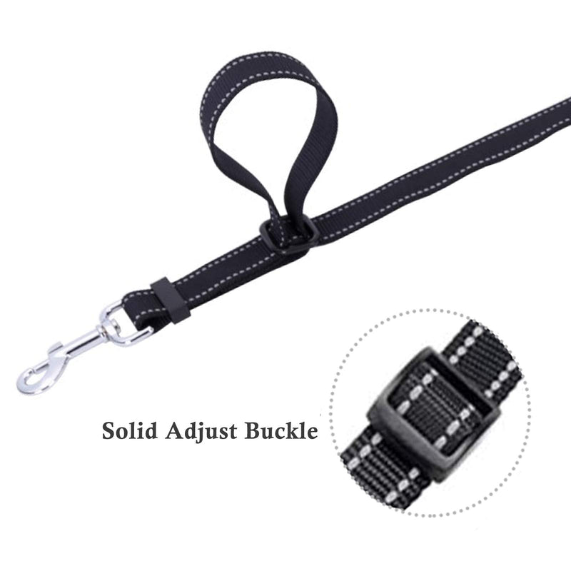 Snagle Paw Tangle Free BungeeX2 Double Dog Leash Coupler, 360° Swivel No Tangle Double Dog Walking & Training Leash, Comfortable Shock Absorbing Reflective Bungee Lead Walk 2 Dogs with Ease Small(Pack of 1)-adjustable black - PawsPlanet Australia
