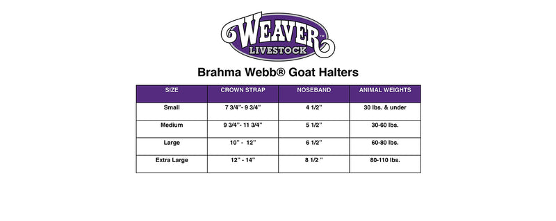 Weaver Leather Livestock Brahma Webb Goat Halter, Brown Large - PawsPlanet Australia