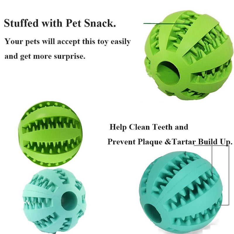 2Pack Dog Teething Toys Ball Nontoxic Durable Dog IQ Puzzle Chew Toys for Puppy Small Large Dog Teeth Cleaning/Chewing/Playing/Treat Dispensing Dog Toys 2 Pcs for Small Dogs - PawsPlanet Australia