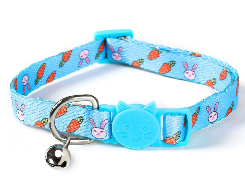 [Australia] - JPB Breakaway Cat Collar Kit - Kitten Collars with Bell in Egg and Rabbit Design 