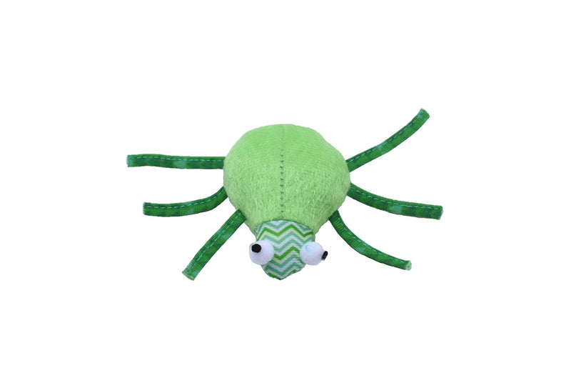 [Australia] - ipaws 6" Stuffed Spider Plush Catnip Cat Toy Green 