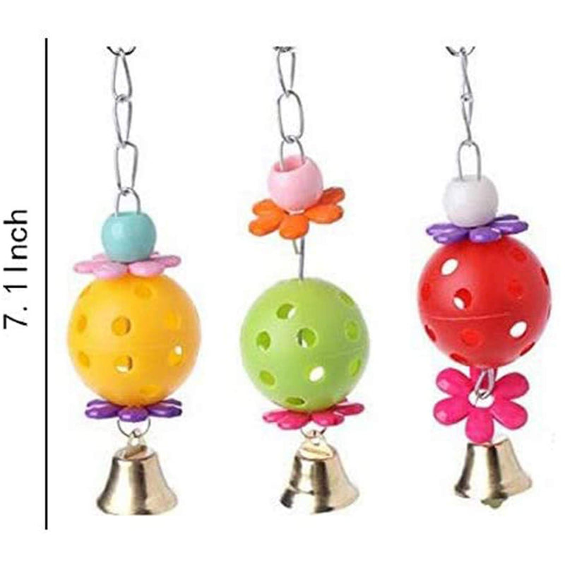 Miumiu Bird Toys, 6Pack Bird Chewing Toys Bird Cage Toys Hanging Swing Chewing Bell Toy for Small Parrots, Parakeets, Cockatiels, Budgie, Conures, Macaws, Love Birds, Finches, Mynah - PawsPlanet Australia