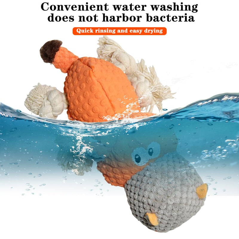 DASIAUTOEM Dog Toys, Cuddly Toy Dog Hippo Orange Dog Toy with Sounds for Puppies and Dogs of All Sizes - PawsPlanet Australia