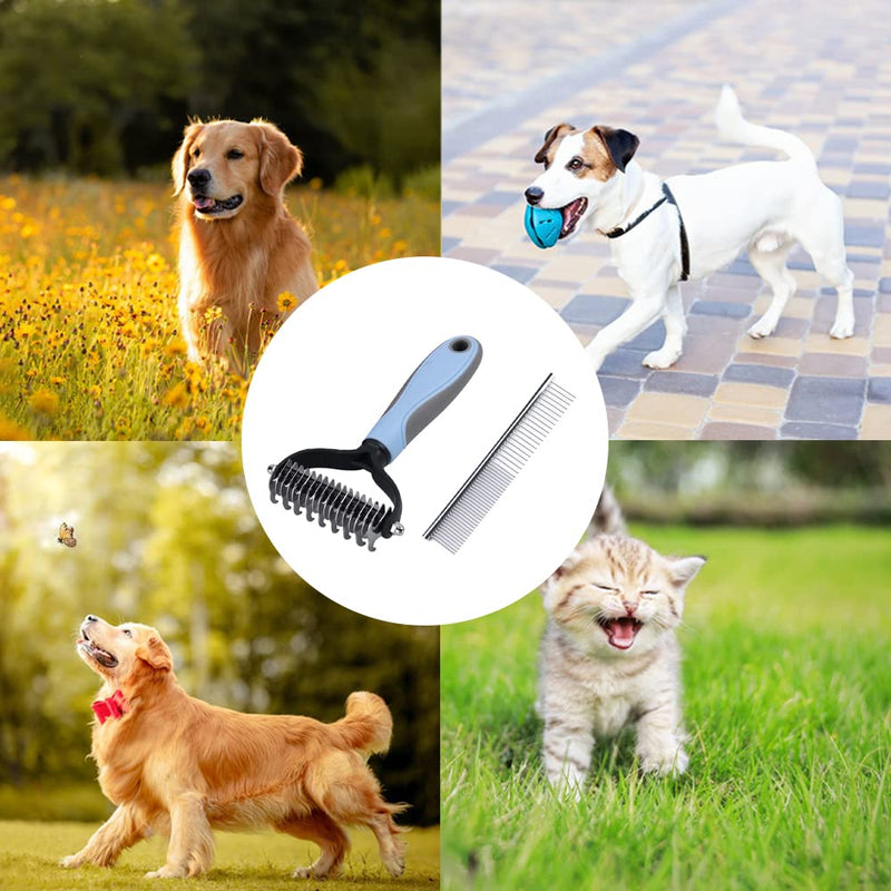peiyee dog brush undercoat brush for pet grooming Double-sided coat brush for small to large dogs and cats - PawsPlanet Australia
