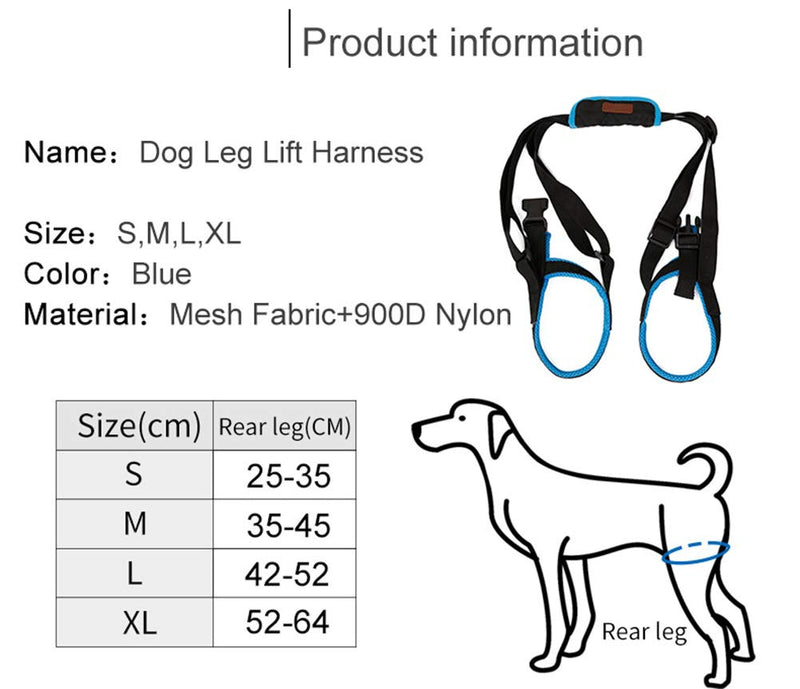 [Australia] - Kismaple Dog Walking Lifting Carry Rear Legs, Adjustable Support Harness Walking Aid Lifting Pulling for Hind Leg Disability Injured Young Old Dogs M 