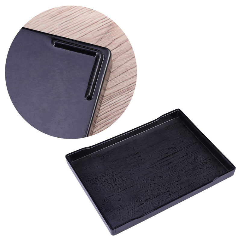 POPETPOP Reptile Food and Water Bowl-Large Reptile Water Dish Also Fit for Bath- Shallow Water Dish for Reptiles- Large Size (Black) Size 1 - PawsPlanet Australia