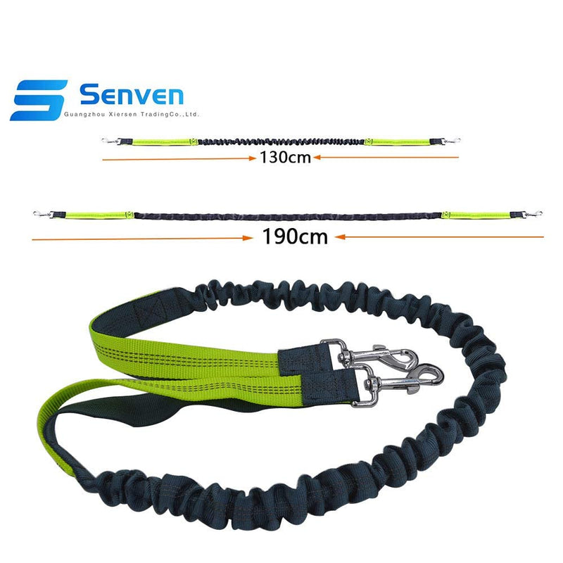 Senvenelec Jogging Dog Leash, Retractable Dog Leash, Adjustable Belt Carry Handle Running Bungee Dog Harness, Reflective Strap, Running, Walking, Hiking Hyena (Green, Gray and Grey) - PawsPlanet Australia