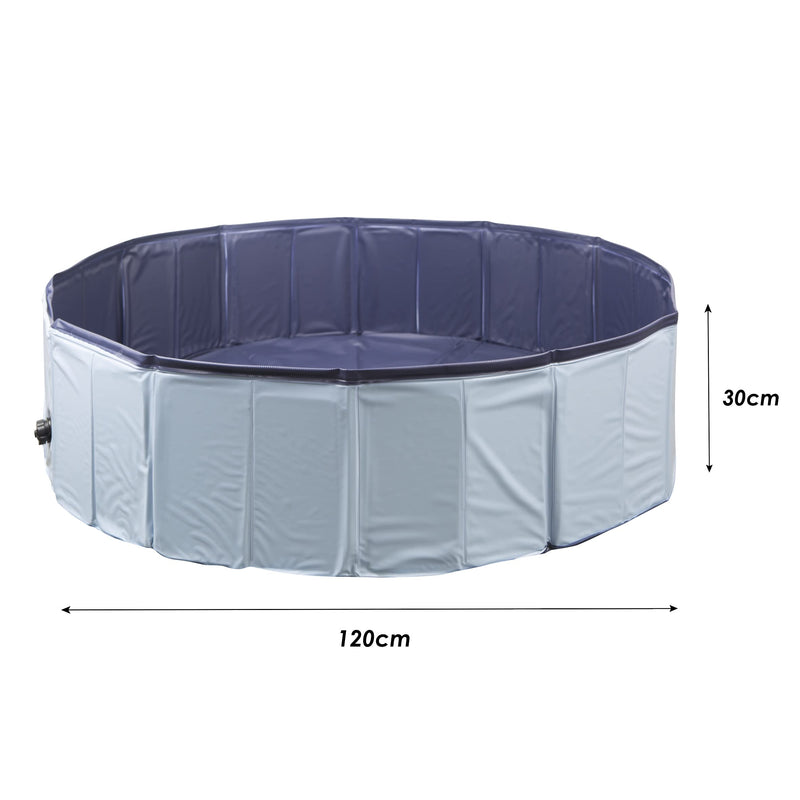 VFM - Foldable Pet Bath Tub, Paddling Pool for Dogs (120cm x 30cm) - PawsPlanet Australia