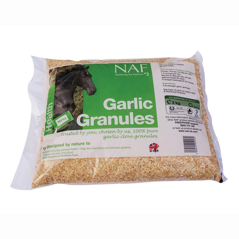 Naf Garlic Granules Horse Health Feed Supplement 3 kg (Pack of 1) - PawsPlanet Australia