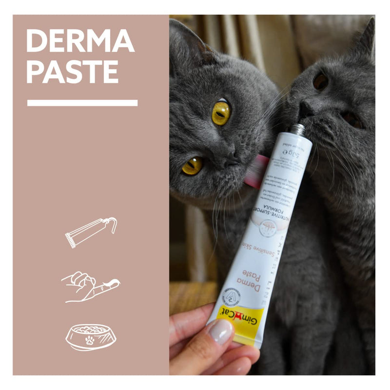 GimCat EXPERT LINE Derma Paste - Functional cat snack supports improved skin appearance and promotes healthy fur - 1 tube (1 x 50 g) - PawsPlanet Australia