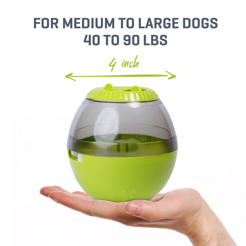 Funny Slow Feeder Dog / Cat Food Ball Dog Snack Toy, Interactive Dog Toy IQ Treat Dispenser Ball Pet Puzzle Toys Green - PawsPlanet Australia