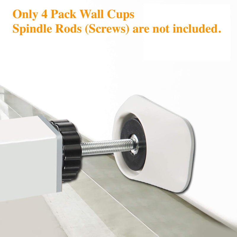 [Australia] - Vmaisi Baby Gate Wall Cup Protector Make Pressure Mounted Safety Gates More Stable - Wall Damage-Free - Fit for Doorway, Door Frame, Baseboard - Work on Dog & Pet Gates (White) White 