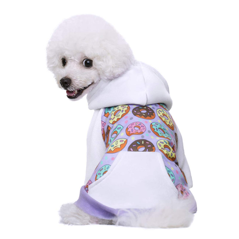 Miaododo Puppy Dog Hoodie for Small Medium Dogs Hooded Sweatshirt with Pocket Pet Clothes Sweaters with Hat Fleece Cat Hoodies Coat Winter S(Chest 14.96'',Back 9.45'') - PawsPlanet Australia