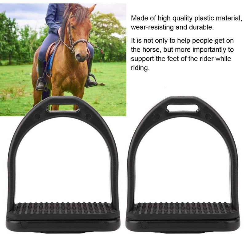 Maxmartt 1 Pair Black High Strength Horse Stirrup Durable Quality Plastic Riding Stirrups (S) - PawsPlanet Australia