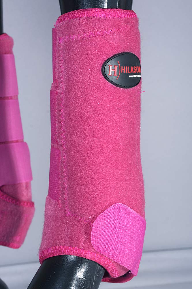 [Australia] - HILASON L M S Horse Hind Rear Leg Protection Sports Boot Pair Pink Large 