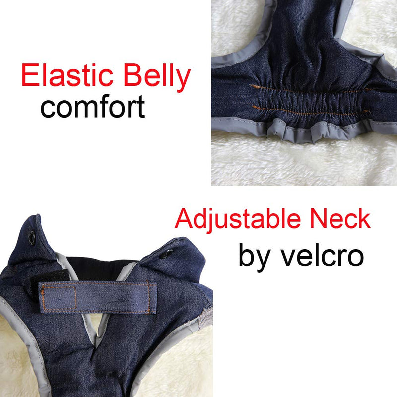 [Australia] - JoyDaog Fleece Dog Hoodie for Small Dogs Warm Puppy Jacket for Cold Winter Dog Coats with Hood XS Dark Denim 