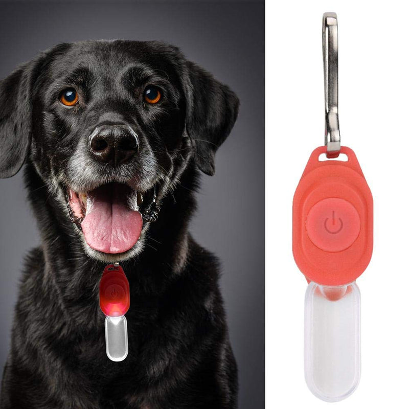 Pet Collar Pendant LED Dog Necklace Glowing Collar Dog Luminous Pendant Flashing Glowing Dogs Cats Collar for Pet with Buckle (Red) Red - PawsPlanet Australia