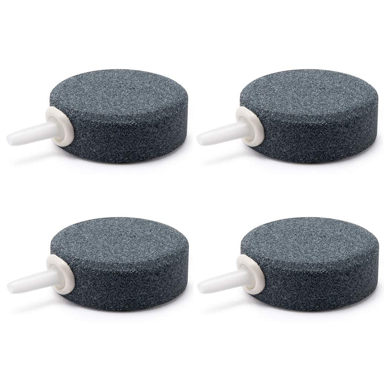 [Australia] - Wenshall 1.6" Small Round Air Stones for Aquariums Oxygen Diffuser Fish Tank Air Bubbler for Hydroponics Aquariums Oxygen Stone 4/8pcs 4pcs Grey 