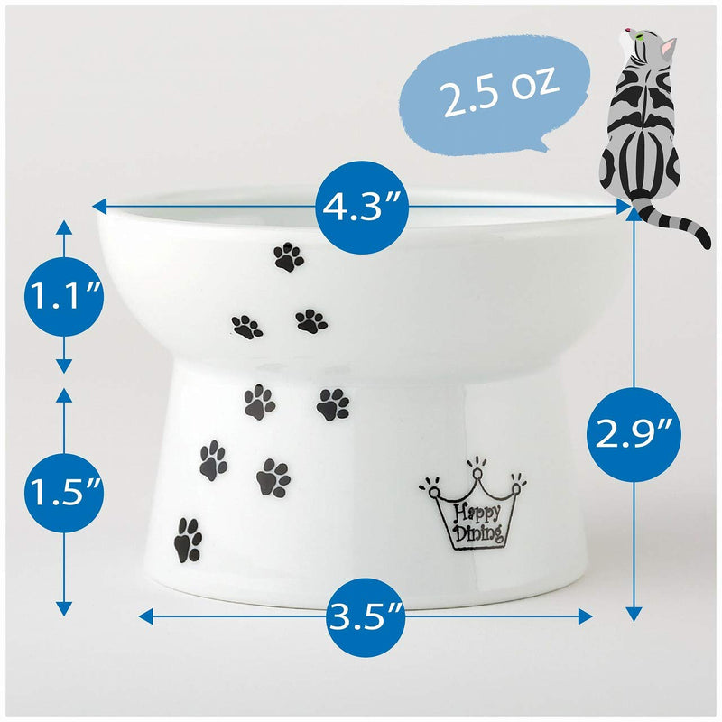 [Australia] - Necoichi Raised Cat Food Bowl, Cat, 0.294999999999998 kg 