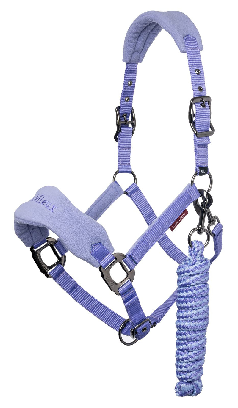 LeMieux Vogue Fleece Headcollar & Rope - Bluebell Full - PawsPlanet Australia