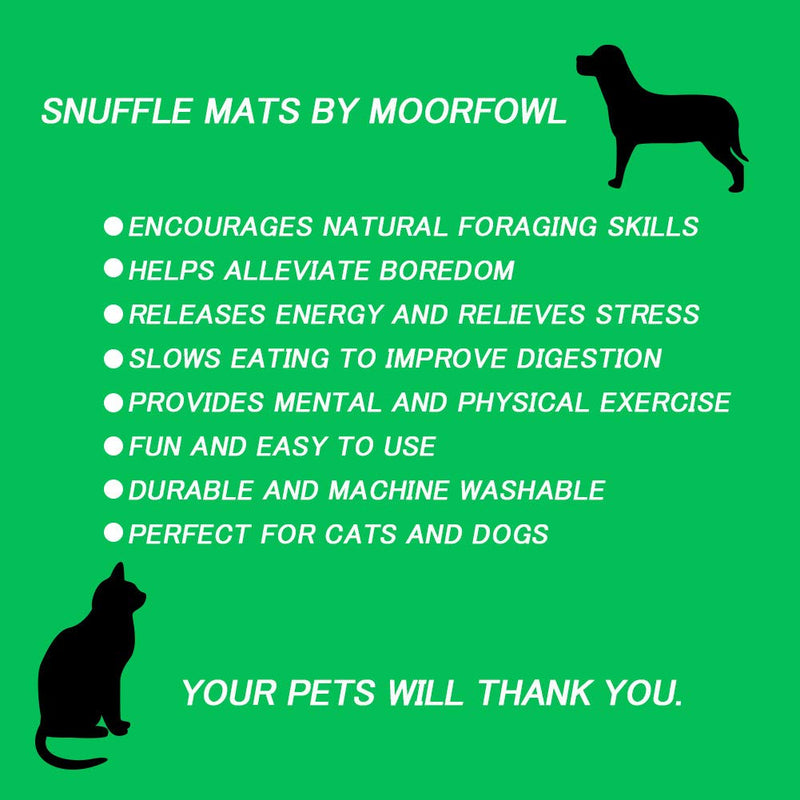 Dog Snuffle Blanket Pet Interactive Mat Nosework Feeding Mat Treat Dispenser Natural Foraging Toys for Small Large Dogs Cats Rabbits Avocado - PawsPlanet Australia