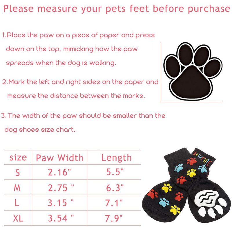 PAWCHIE Anti-Slip Dog Socks for Hardwood Floors, Pet Paw Protection for Injured Paw, Indoor Wear L - PawsPlanet Australia