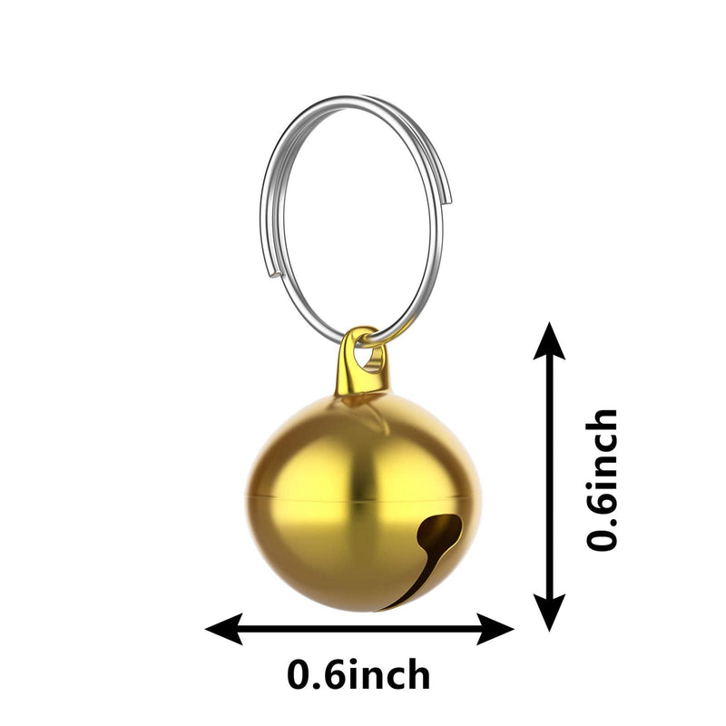 Outus 24 Sets of Cat Bells for Cat and Dog Collar Pendant Pet Cat and Dog Bell Pet Pendant Accessories Gold - PawsPlanet Australia