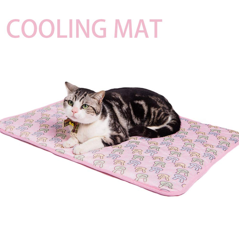 [Australia] - NACOCO Pet Cooling Mat Cat Dog Cushion Pad Summer Cool Down Comfortable Soft for Pets and Adults S Pink 