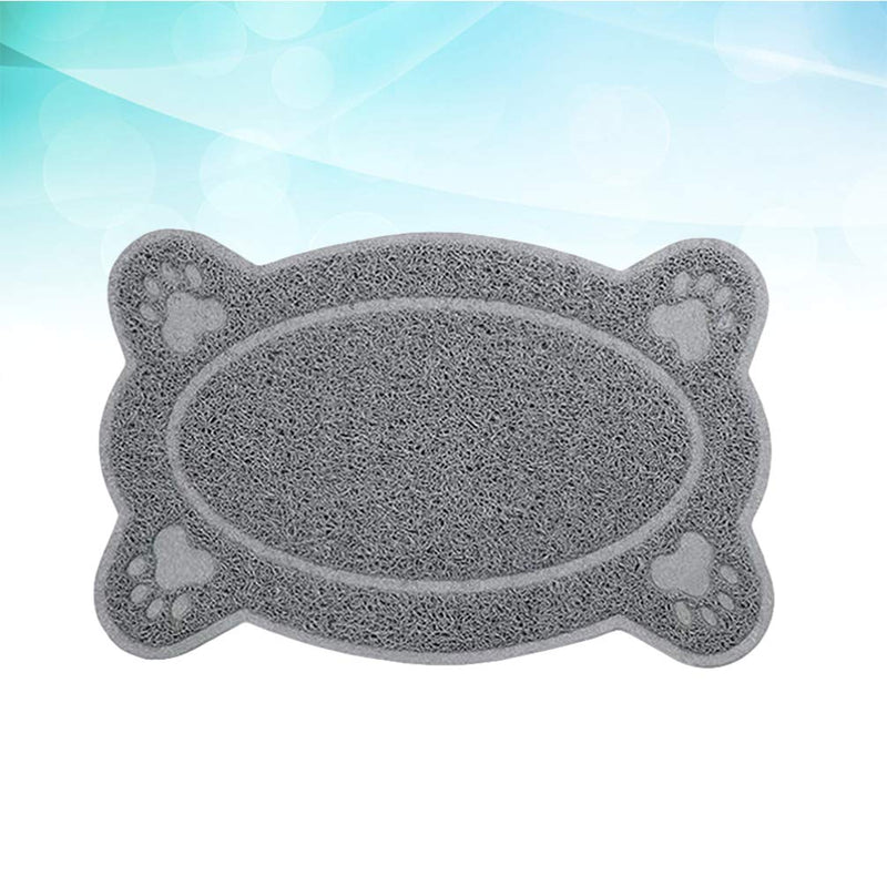 Balacoo Pet Placemat PVC Wear-resistant Anti-slip Tablemat Pet Food Pad Puppy Feeding Mat for Puppy Dog Cat 40x30cm (Grey) - PawsPlanet Australia