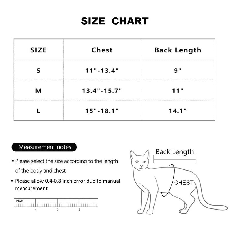 Due Felice Cat Professional Surgical Recovery Suit for Abdominal Wounds Skin Diseases, After Surgery Wear, E-Collar Alternative for Cats Dogs, Home Indoor Pets Clothing Pink S - PawsPlanet Australia