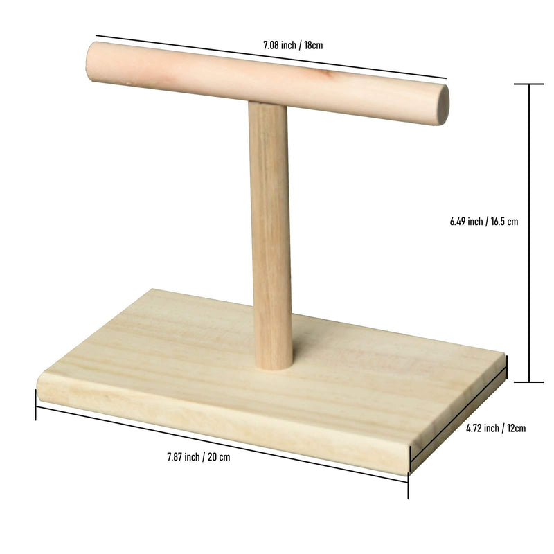 [Australia] - BLUECHARM Bird Training Stand, T Shape Bird Table Top Playstand for Conures Parakeets Lovebirds Cockatiels 