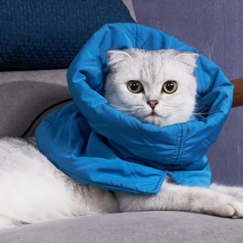 Cat Protective Collar Soft Cat Elizabeth Collar, Adjustable Pet Protective Collar, Neck Brace Cat Recovery Collar for Infections, Scratches, Post-Operative Recovery (Dark Blue+S) Cat Protective Collar - PawsPlanet Australia